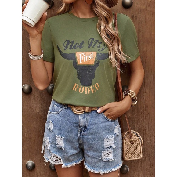 nashville bullhead not my first rodeo Graphic Tee shirt - Picture 11 of 11